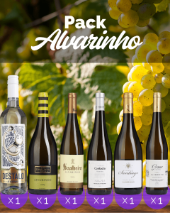 Pack Alvarinho (1x Destalo + 1x Casa Ermelinda Freitas + 1x Soalheiro + 1x Anselmo Mendes Contacto + 1x Quinta de Santiago + 1x Gema)
