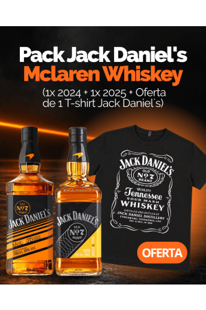Pack Jack Daniel's Mclaren (1x 2024 + 1x 2025 + Oferta de 1 T-shirt Jack Daniel´s)
