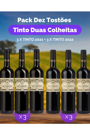 Pack Dez Tostões Rotwein - Zwei Ernten (3x 2022 + 3x 2024)