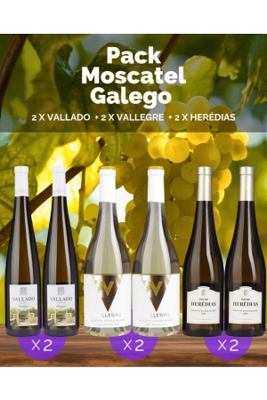 Pack Moscatel Galego (2x Vallado Prima  + 2x Vallegre + 2x Herédias)
