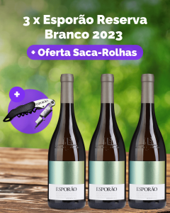 Pack Esporão Reserva Branco (3x Esporão Reserva Branco com Oferta Saca Rolhas)
