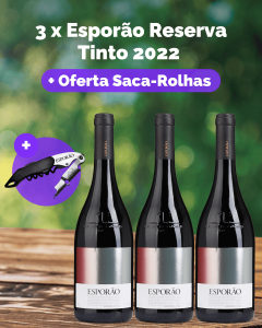 Pack Esporão Reserva Tinto (3x Esporão Reserva Tinto com Oferta Saca Rolhas)