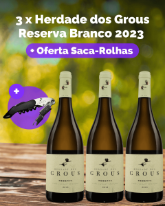 Pack Herdade dos Grous Reserva Branco (3x Herdade dos Grous Reserva Branco com Oferta Saca Rolhas)