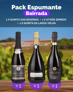 Pack Espumante - Bairrada (1x Quinta das Bágeiras + 1x Ataíde Semedo + 1x Quinta da Lagoa Velha)