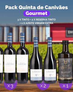 Pack Gourmet Quinta de Canivães (3x Tinto+ 2x Reserva Tinto + 1x Azeite Virgem Extra)