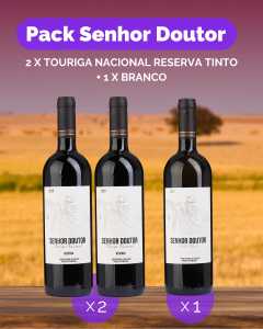 Pack Senhor Doutor (2x Touriga Nacional Reserva Tinto + 1x Branco)