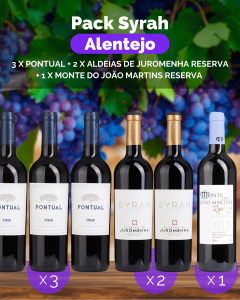 Pack Syrah Alentejo (3x Pontual + 2x Aldeias de Juromenha Reserva + 1x Monte do João Martins Reserva)