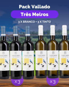 Pack Vallado Três Melros (3x Branco + 3x Tinto)