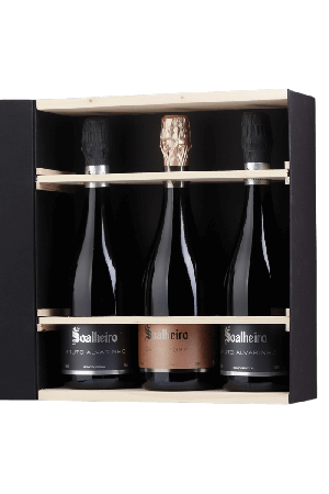 Conjunto Soalheiro Espumante (cx. Madeira 2x Bruto 1x Rosé)