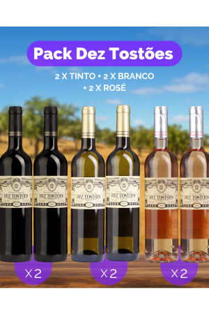 Pack Dez Tostões (2x Tinto + 2x Branco + 2x Rosé)