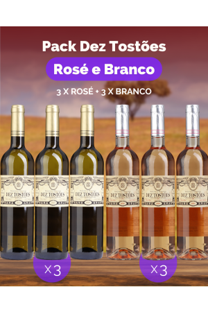 Pack Dez Tostões (3x Rosé + 3x Branco)