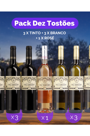 Pack Dez Tostões (3x Tinto + 3x Branco + 1x Rosé)