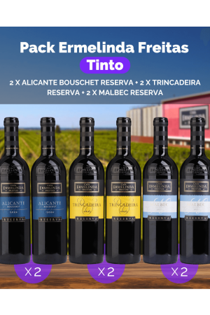 Pack Ermelinda Freitas Tinto (2x Alicante Bouschet Reserva + 2x Trincadeira Reserva + 2x Reserva Malbec)