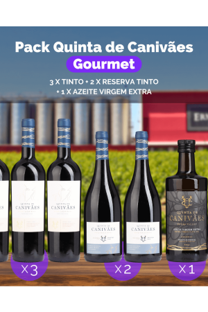 Pack Gourmet Quinta de Canivães (3x Tinto+ 2x Reserva Tinto + 1x Azeite Virgem Extra)