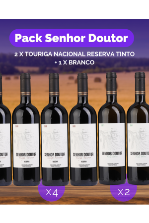 Pack Senhor Doutor (4x Touriga Nacional Reserva Tinto + 2x Branco)