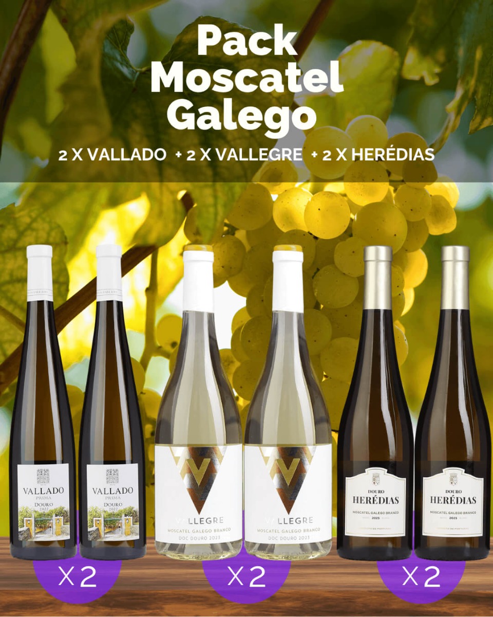 Pack Moscatel Galego (2x Vallado Prima + 2x Vallegre + 2x Herédias)